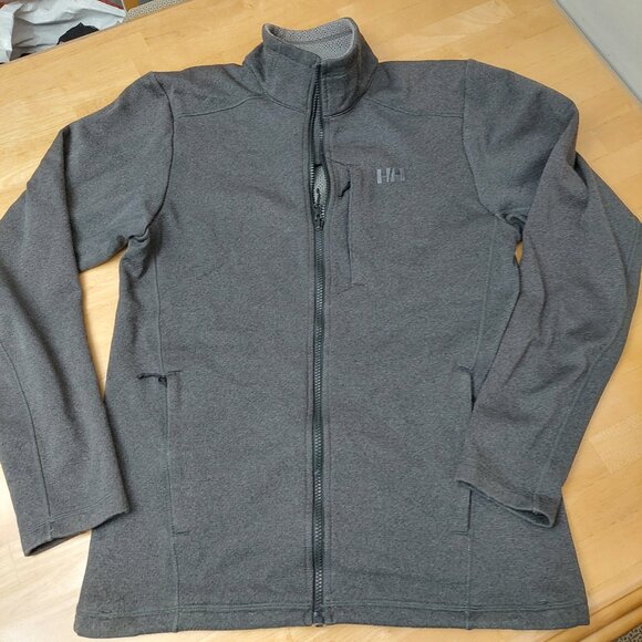 Helly Hansen Full Zip Men's Fleece Jacket Dark Grey Size Medium - Picture 9 of 13